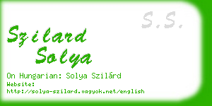 szilard solya business card